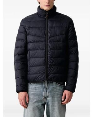 Napapijri Aerons Quilted Logo-Patch Jacket - Blue