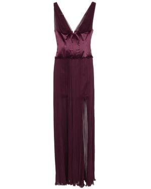 Ermanno Scervino Pleated Maxi Dress - Purple