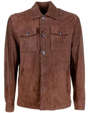 Barba Napoli Button Double-Pocket Jacket - Brown