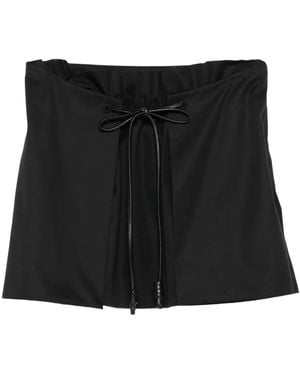 Loewe Cotton Blend Mini Skirt - Black