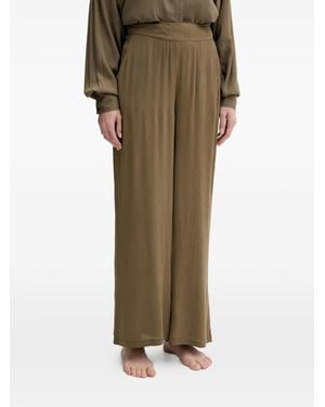 Guess Pantalon Palazzo À Effet Froissé - Green