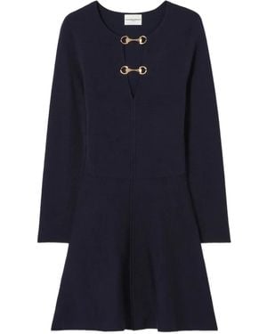 Claudie Pierlot フレアヘム ミニドレス - ブルー