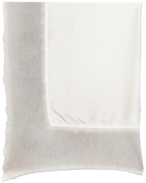 Avant Toi Frayed Scarf - White