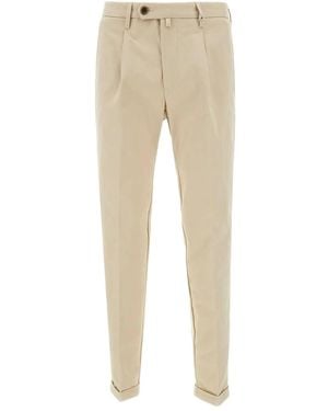 Myths Pleated Cotton-Blend Chinos - Natural