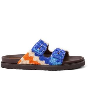 Missoni Zigzag Pattern Buckle-Fastening Sandals - Blue