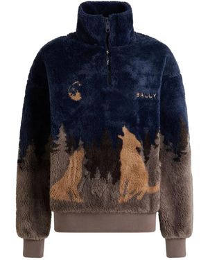 Bally Sweat À Col Zippé - Bleu