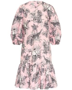 Maison Common Animal-Print Mini Dress - Pink