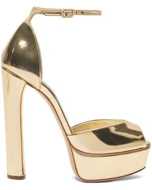 Casadei 140Mm Platform Sandals - Metallic