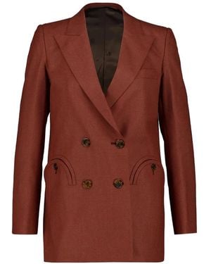 Blazé Milano Patea Everyday Double-Breasted Blazer - Red