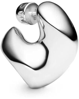 Maria Black Medium Saddle Earring - White