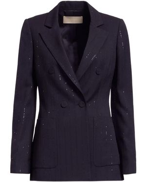 Elie Saab Pinstripe Blazer - Blue