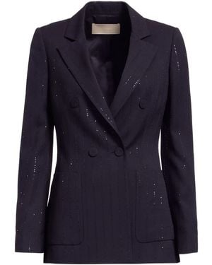 Elie Saab Sakko Mit Nadelstreifen - Blau