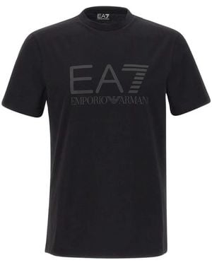 EA7 ロゴ Tシャツ - ブラック