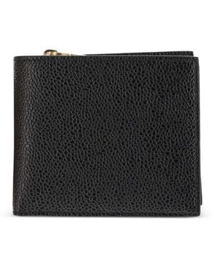 Thom Browne Leather Fold Wallet - Black