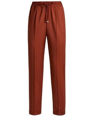 Kiton Trainingsbroek Met Trekkoord - Rood