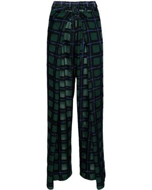 Henrik Vibskov Gerade Hose Mit Karomuster - Schwarz