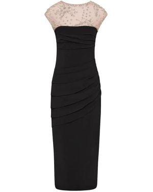 Rachel Gilbert Kleid mit angeschnittenen Ärmeln - Schwarz