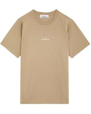 Stone Island ロゴ Tシャツ - ナチュラル