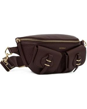 Coccinelle Small Mavery Pocket Grained-Leather Pocke - Brown
