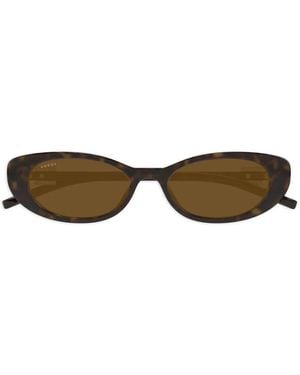 Gucci Oval-Frame Sunglasses - Natural