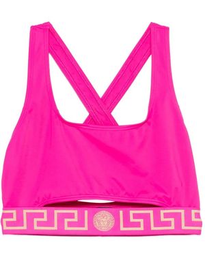 Versace Logo Bikini Top - Pink