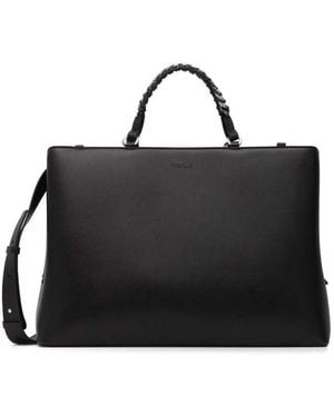 HUGO Chain-Detail Tote Bag - Black