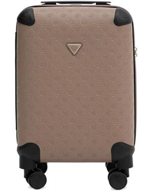 Guess Embossed Luggage - Brown