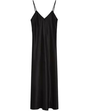 Bondi Born Como Bias-Cut Slip Maxi Dress - Black