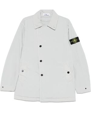 Stone Island Giacca Con Applicazione Compass - Bianco