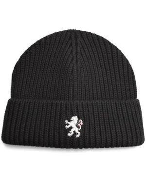 CAVENDISH® Ribbed Logo Beanie Hat - Black