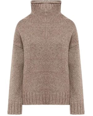 Alpha Studio Roll-neck sweater - Braun