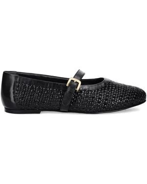 GANT Chadii Woven-Leather Flats Pumps - Black