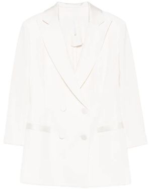 Imperial Double-Breasted Blazer - White