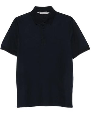 Canali Poloshirt Mit Kurzen Ärmeln - Blau