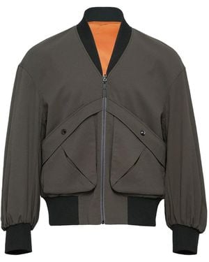 NAMESAKE Danny Pocket-Detail Bomber Jacket - Grey
