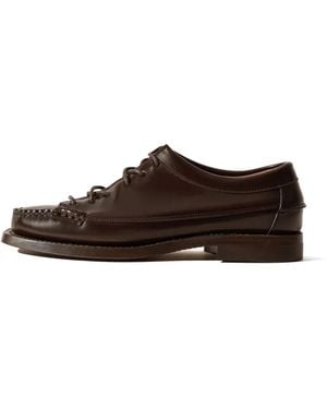 Hereu Priego Lace-Up Squared Loafers - Brown