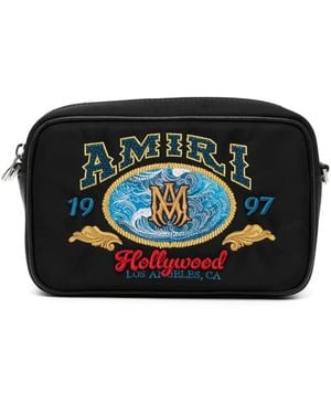 Amiri Logo-Embroidered Camera Bag - Black