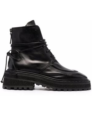 Marsèll Carro Ridged-Sole Leather Boots - Black