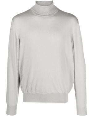 D4.0 Virgin Wool Roll-Neck Sweater - Gray