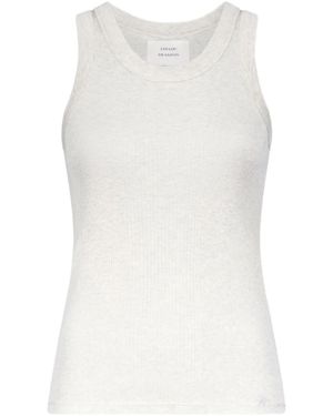 Loulou de Saison Limba Embroidered Tank Top - White
