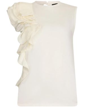 Liu Jo Top With Taffeta Detail - White
