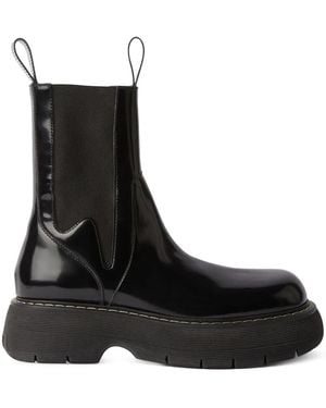 MSGM Platform Leather Chelsea Boots - Black