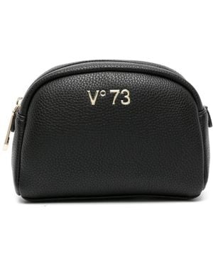 V73 Kosmetiktasche Mit Logo-Schild - Schwarz