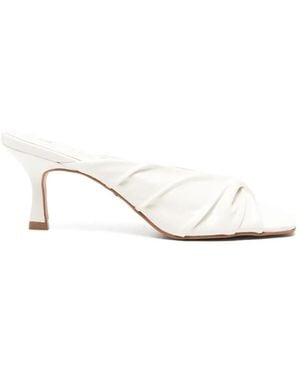 Carrano Ruched Mules - White