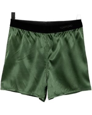Tom Ford Satin Shorts - Green