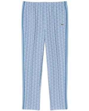 Lacoste Pantalones De Chándal Con Monograma En Jacquard - Azul