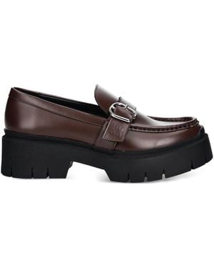 HUGO Loafer Mit Plateauabsatz - Schwarz