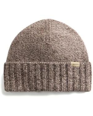 Woolrich Ribbed-Brim Beanie - Brown