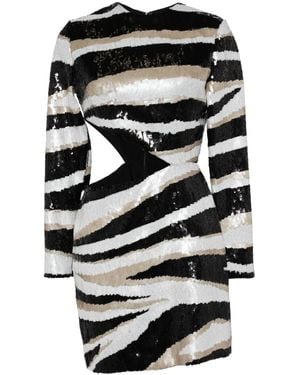 Elie Saab スパンコール ミニドレス - ブラック