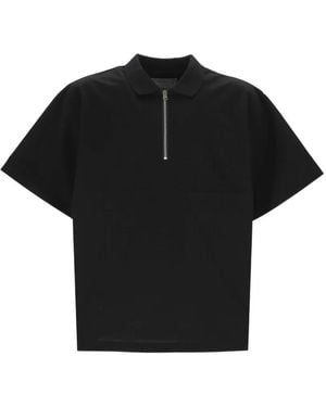 Sacai Half-Zip Polo Shirt in White for Men | Lyst